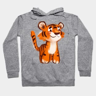 Cute Tiger Drawing Hoodie